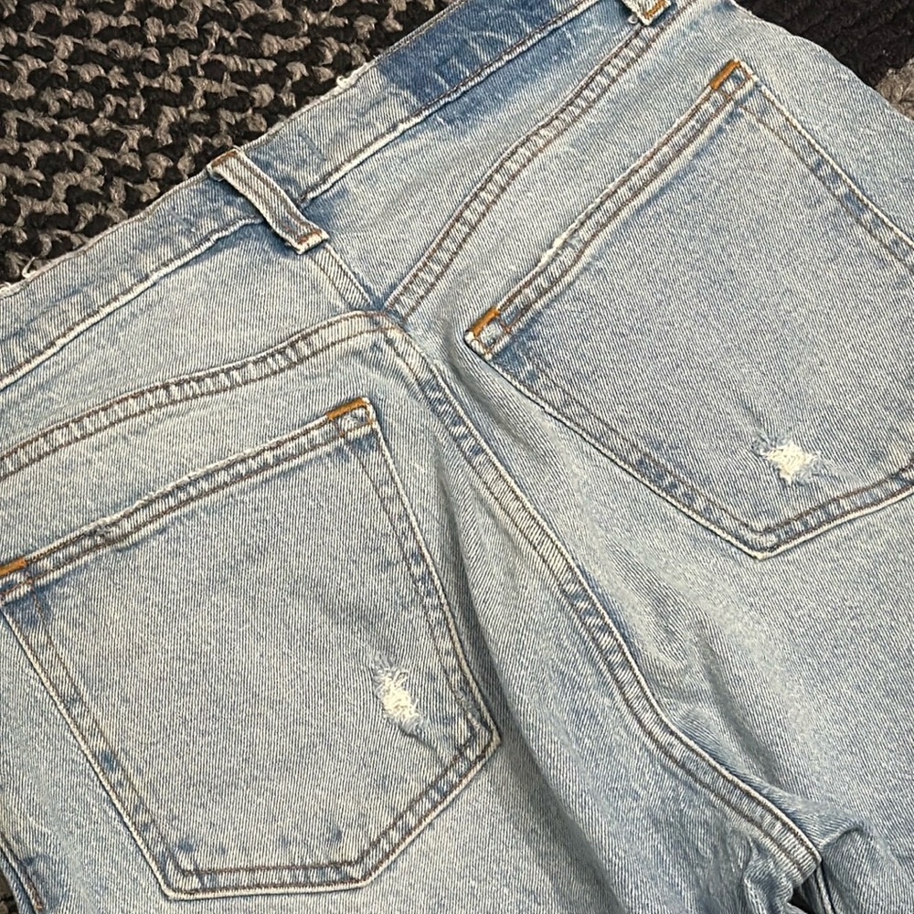 Abercrombie The 90’s Straight Ultra High Rise Curve Love Sz 29 Distressed Casual - Picture 4 of 7